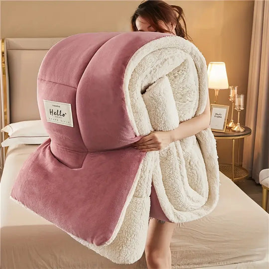 Couette chaude trois couches | Couverture d'hiver épaisse pour l'automne et les nuits froides