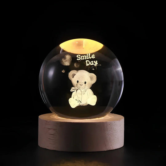 3D Gegraveerde Ruimte Bol Lamp | Verlicht Zonnestelsel en Melkweg Decoratie