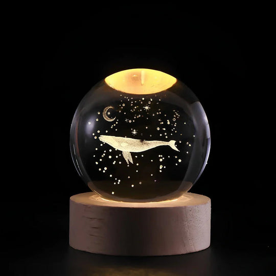 3D Gegraveerde Ruimte Bol Lamp | Verlicht Zonnestelsel en Melkweg Decoratie