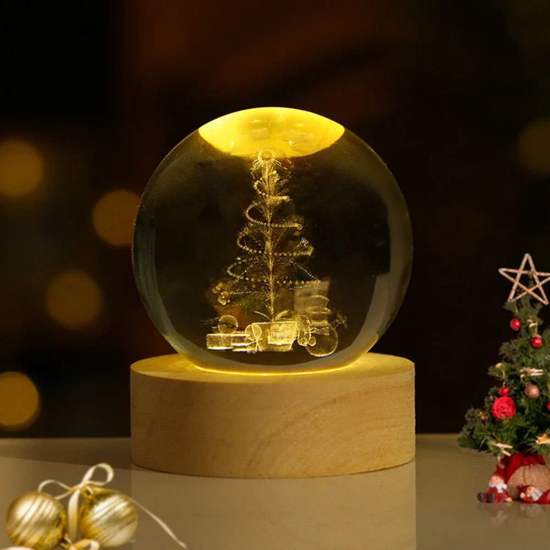 3D Gegraveerde Ruimte Bol Lamp | Verlicht Zonnestelsel en Melkweg Decoratie