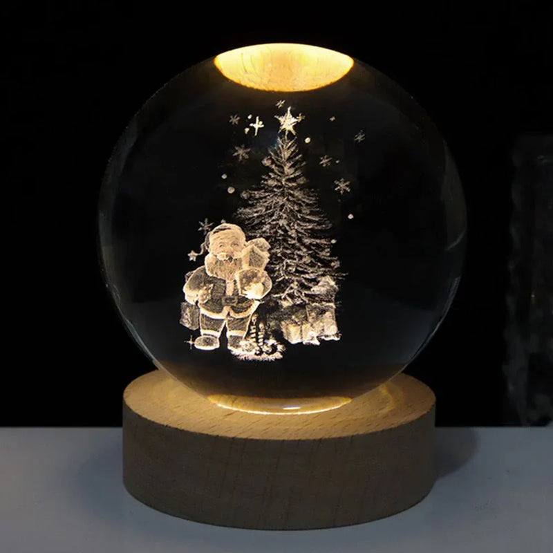 3D Gegraveerde Ruimte Bol Lamp | Verlicht Zonnestelsel en Melkweg Decoratie
