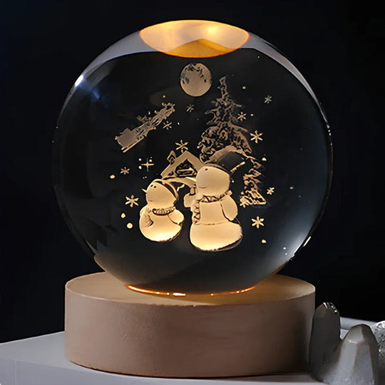 3D Gegraveerde Ruimte Bol Lamp | Verlicht Zonnestelsel en Melkweg Decoratie