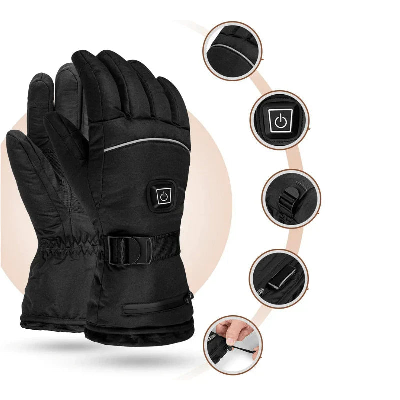 Verwarmde Winterhandschoenen | Oplaadbare Elektrische Handschoenen voor Koude Dagen