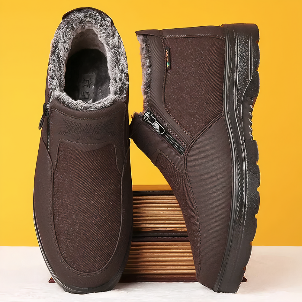 Men's Warm Winter Boots | Lined Shoes for Cold Days