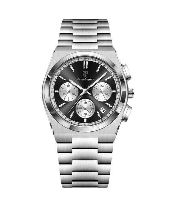 RVS Heren Chronograaf Quartz | Blauw Horloge