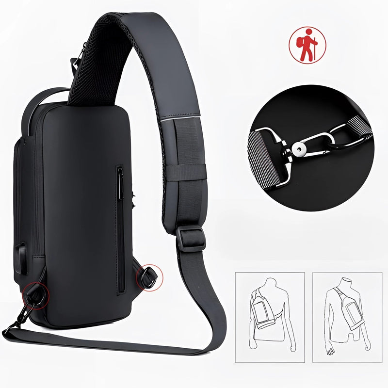 Antidiefstal Sling Tas met USB-Poort