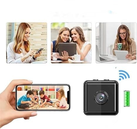 Telecamera di Sicurezza Mini Sicura | Telecamera WiFi HD 1080P Senza Fili