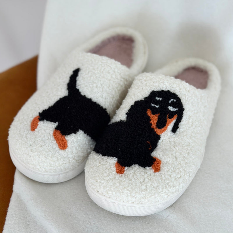 Teckel Honden Patroon Pantoffels | Warme Instap Binnen Huisschoenen