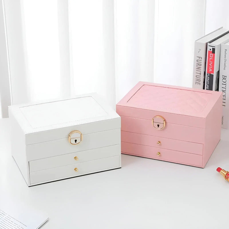 Elegant Multi-layer Jewelry Box | With Drawers & Storage Compartments