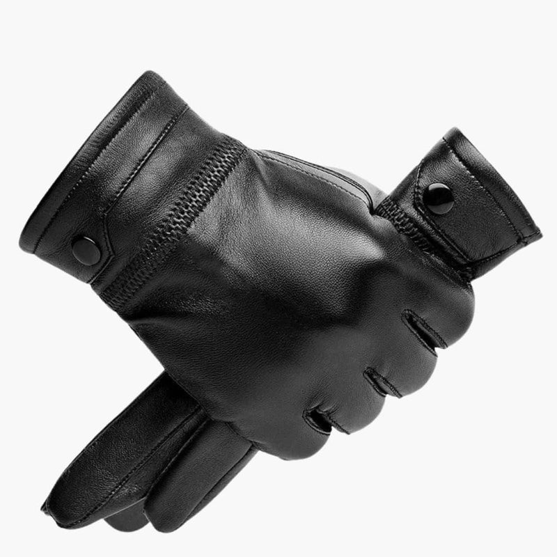 Heren Zwarte Winterhandschoenen | Warme Polsband Rijhandschoenen