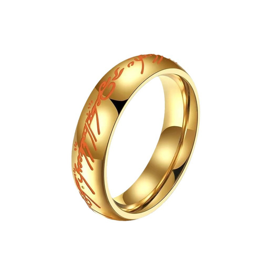 Glow in the Dark Ring | Engraved Script Band Jewelry Accessory