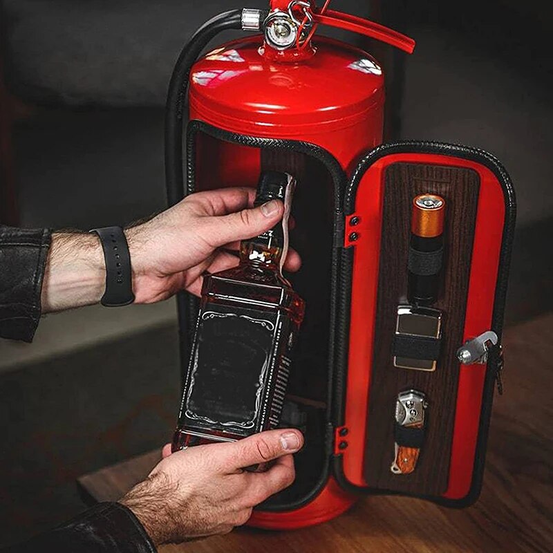 Hidden Mini Bar - Fire Extinguisher Shape with Secret Drink Storage