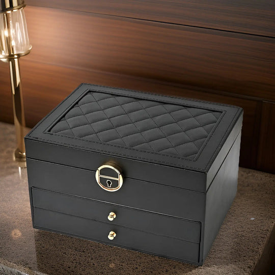 Elegant Multi-layer Jewelry Box | With Drawers & Storage Compartments