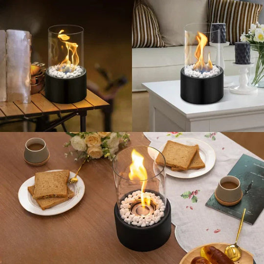 Cheminée de table portable | Mini cheminée bioéthanol pour décoration d'automne
