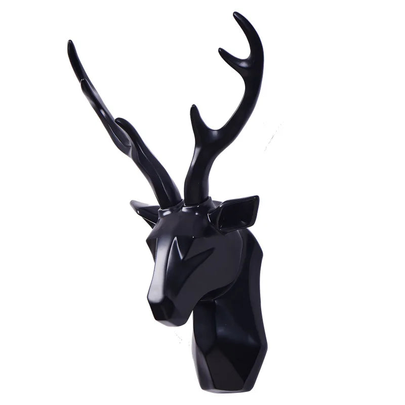 3D Hertenkop Muurdecoratie | Hars Dieren Sculptuur Kunst Accent