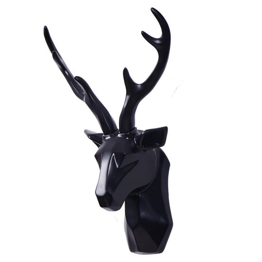 3D Hertenkop Muurdecoratie | Hars Dieren Sculptuur Kunst Accent