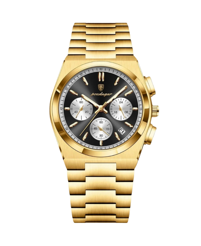 RVS Heren Chronograaf Quartz | Blauw Horloge