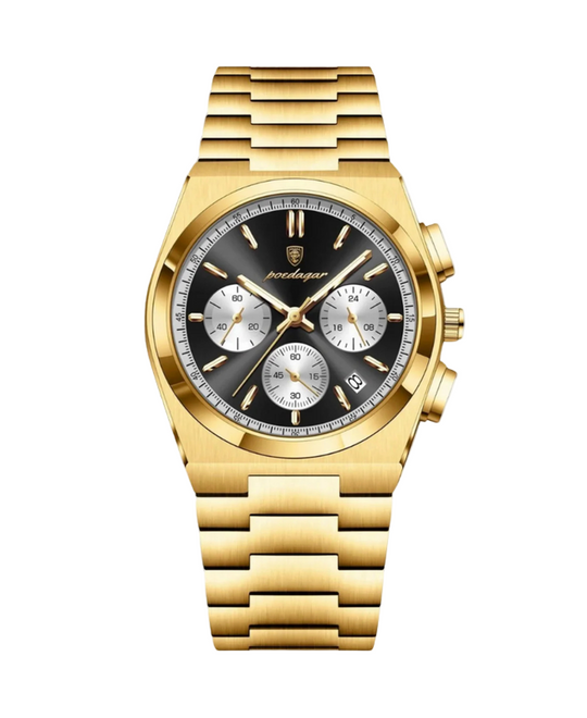 RVS Heren Chronograaf Quartz | Blauw Horloge