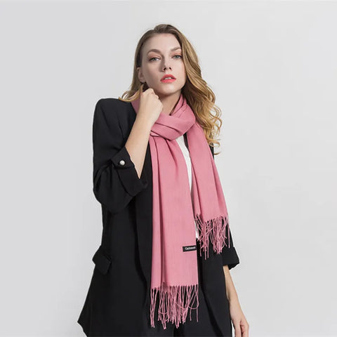 Lange Sjaal | Oversized Wikkel met Franjes
