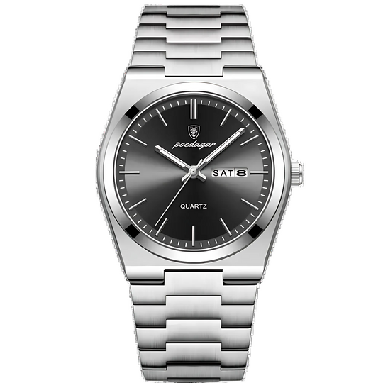 Quartz Analoog Horloge voor Mannen | Stainless Steel