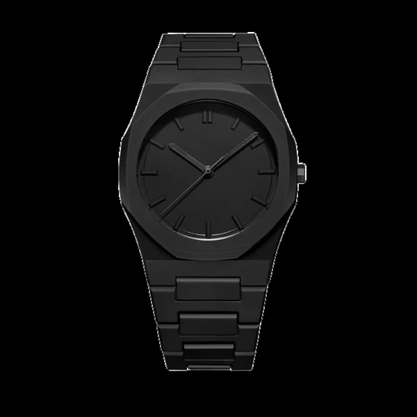 Zwart Analoog Horloge | Roestvrij Staal