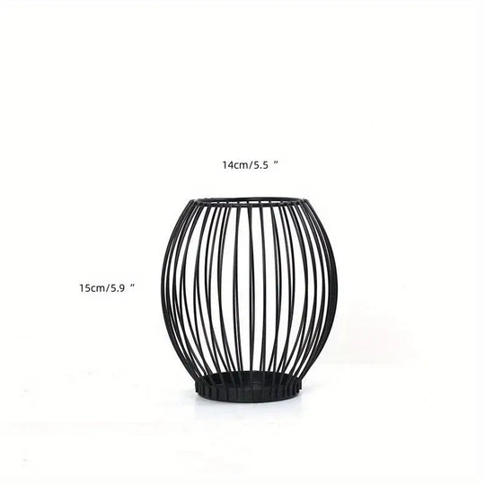 Set moderno di candelabri in metallo | Ornamento da tavolo geometrico e centrotavola