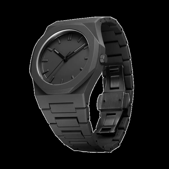 Zwart Analoog Horloge | Roestvrij Staal