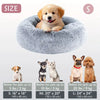 Kalmerende Donut Huisdierenmand | Wasbare Kunstbont Honden & Katten Mand