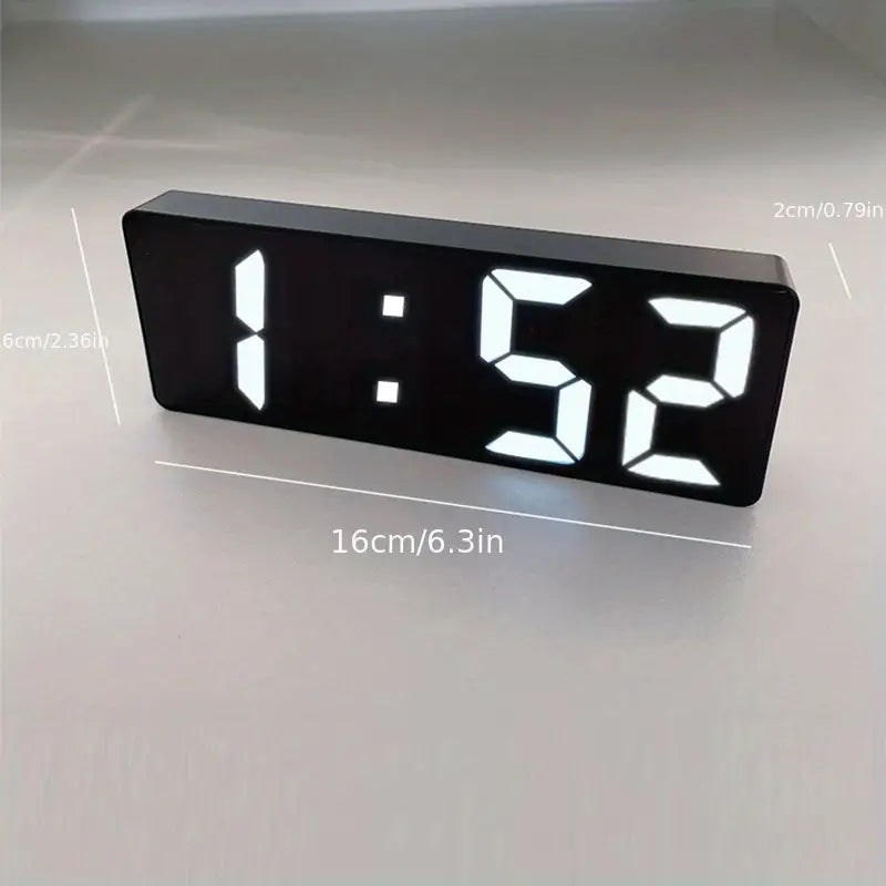 Réveil miroir LED | Horloge vocale avec mémoire en cas de coupure de courant