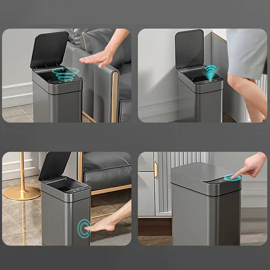 Cestino intelligente con sensore di movimento | Pattumiera automatica per la casa