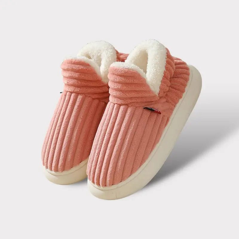 Pantofole da donna calde foderate in pile | Antiscivolo per interni Scarpe in velluto coste