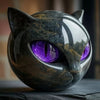 Mystieke Zwarte Kat Sculptuur | Gotisch Kat Hoofd Standbeeld Decor Ornament