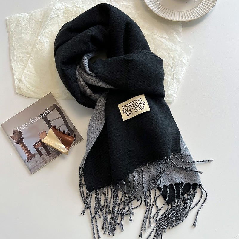 Effen Scarf with Fringes for Women | Classic Winter Shawl
