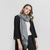 Lange Sjaal | Oversized Wikkel met Franjes