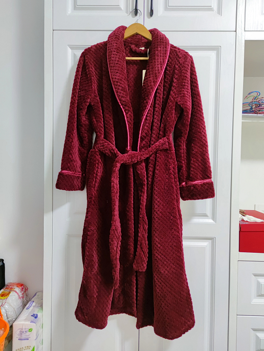 Warm Winter Bathrobe | Long Plush Morning Gown for Cold Days