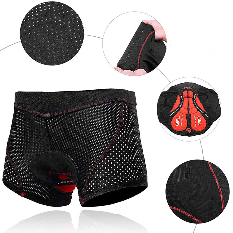 Lined cycling shorts for men | moisture-wicking cycling base layer