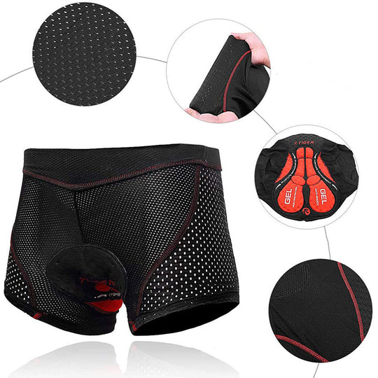 Lined cycling shorts for men | moisture-wicking cycling base layer