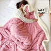 Warme wol Imitatiebont Deken | Behaaglijke Sherpa Plaid voor de Winter