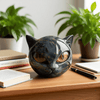 Mystieke Zwarte Kat Sculptuur | Gotisch Kat Hoofd Standbeeld Decor Ornament