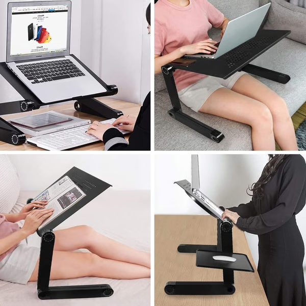 360° verstelbare laptopstandaard | Ergonomische draagbare bureauverhoger voor werk en studie