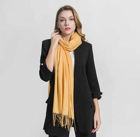 Lange Sjaal | Oversized Wikkel met Franjes