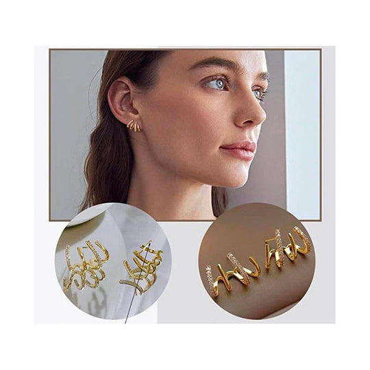 Orecchini Quattro Artigli - Artigli Color Argento con Accento di Cristalli
