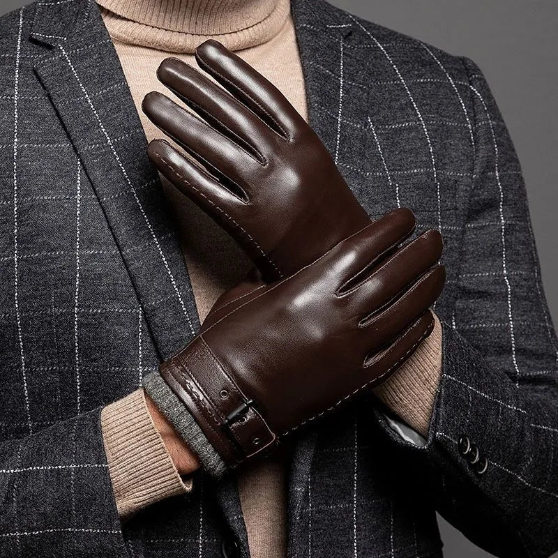 Men's Gloves with Fine Stitching