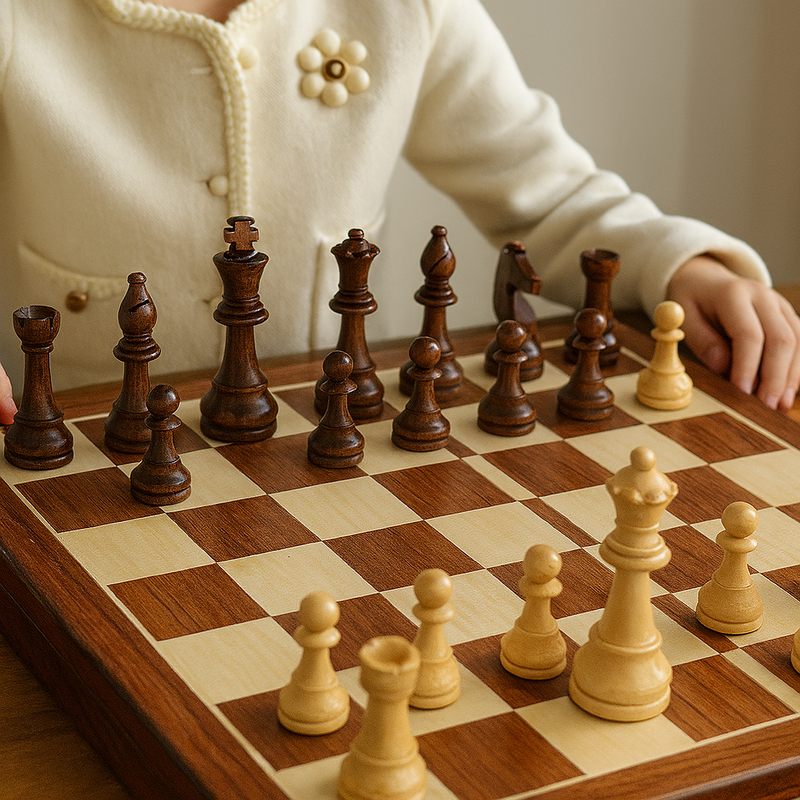 Wooden Chess Game | Strategic Board Game for Competition