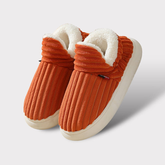Pantofole da donna calde foderate in pile | Antiscivolo per interni Scarpe in velluto coste