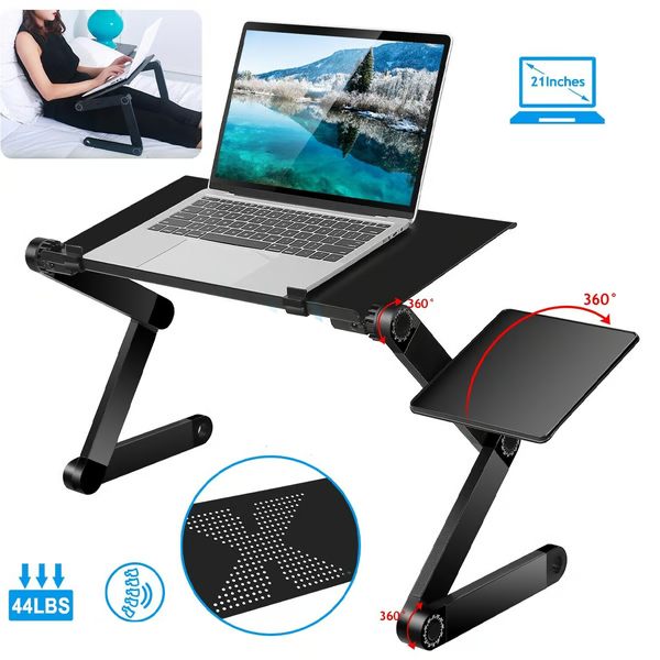 360° verstelbare laptopstandaard | Ergonomische draagbare bureauverhoger voor werk en studie