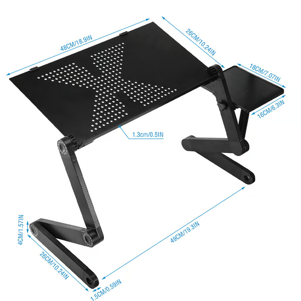 360° verstelbare laptopstandaard | Ergonomische draagbare bureauverhoger voor werk en studie