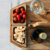 Draagbare houten picknick wijntafel | Opvouwbare wijn- en snackhouder voor buiten