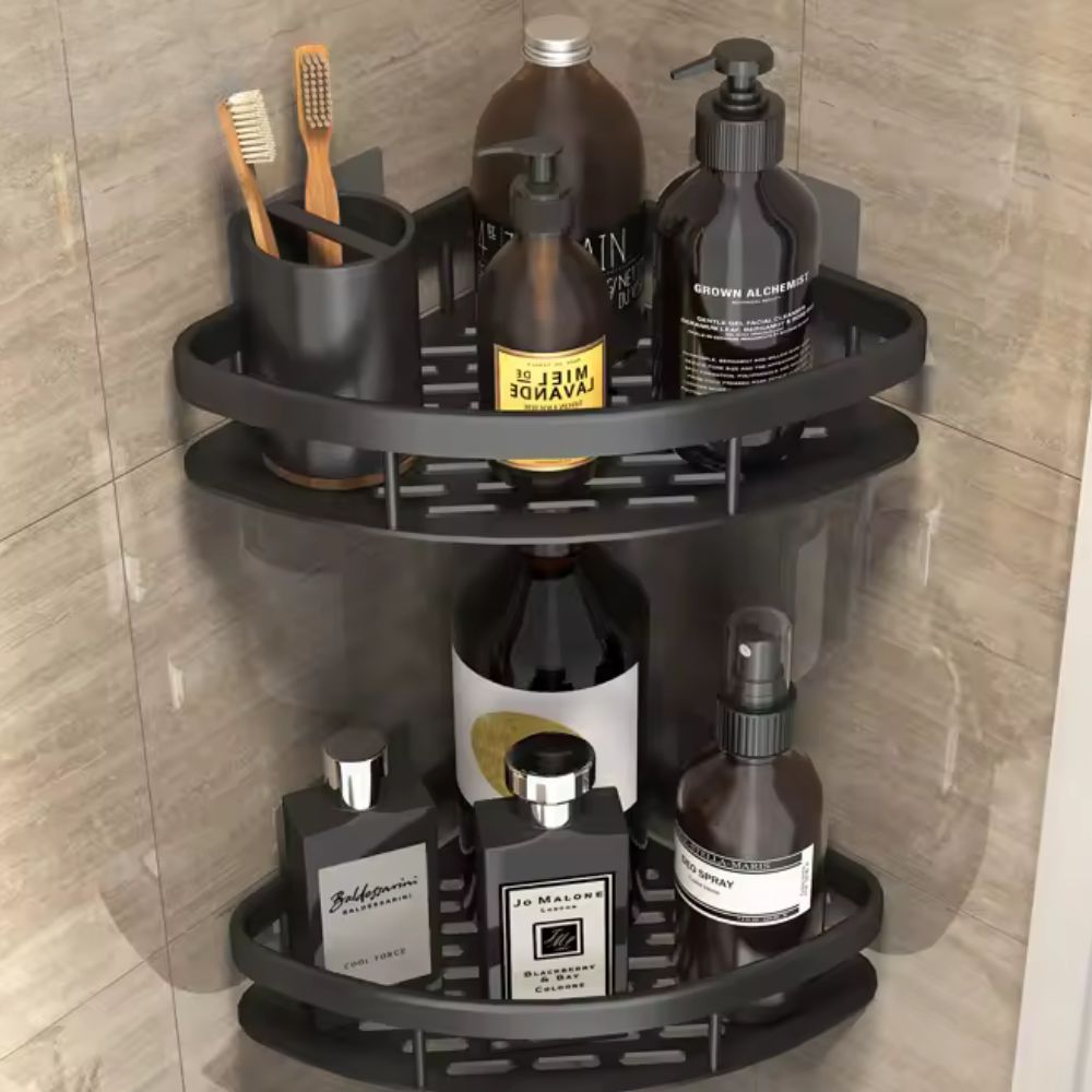 1 en 2 niveaus roestvrij badkamer organizer