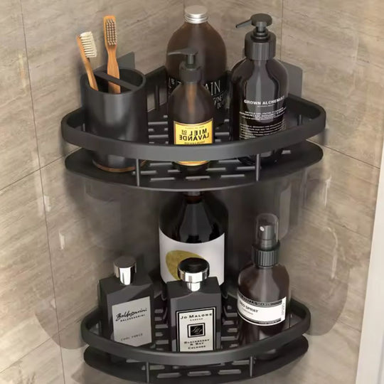 Organisateur de salle de bain en acier inoxydable 1 en 2 niveaux